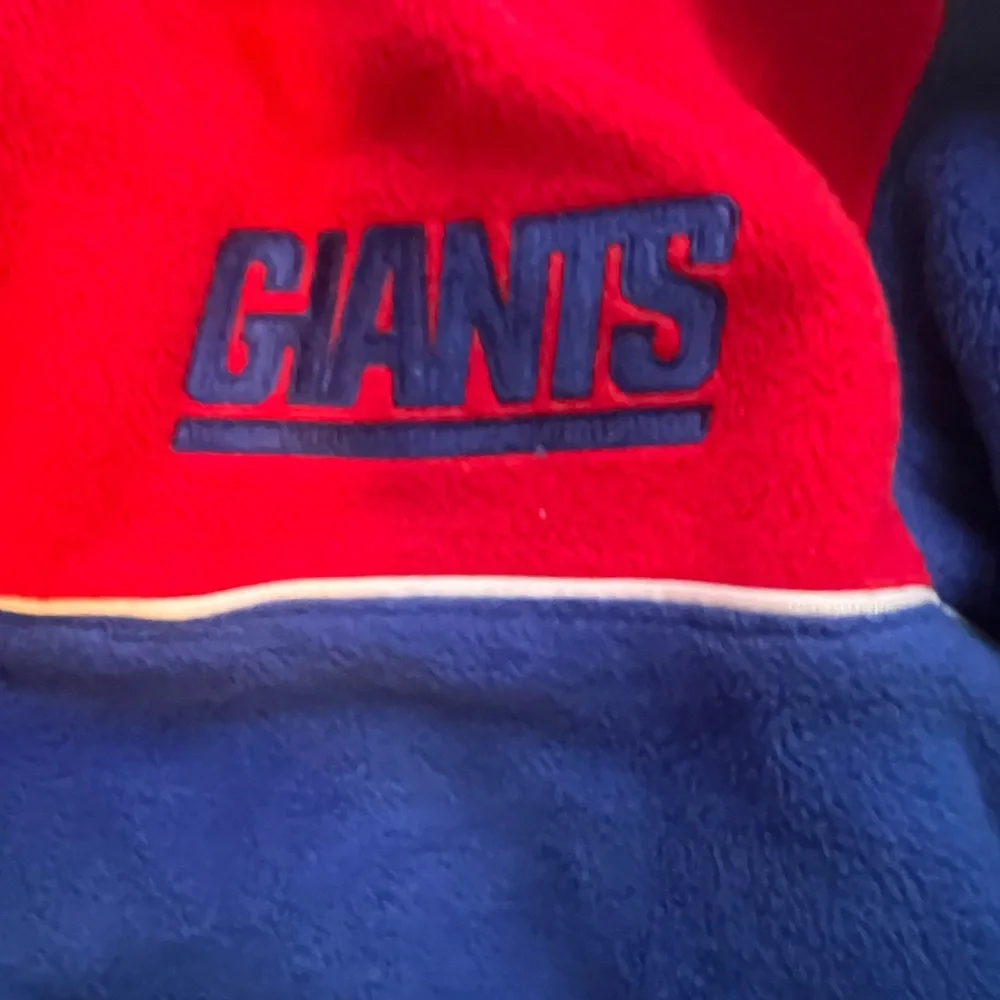 NFL Football NY Boys Giants Red and Blue Fleece Pullover